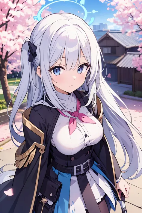 score_9,score_8_up,score_7_up,rating_safety,source_manga,masterpiece,best quality,hyper detailed,super fine illustration,8k,cinematic angle,from front,BREAK 1woman,solo,,(white hair,long hair,side ponytail, long hair),(medium breast),(tuxedo with cloak),st...