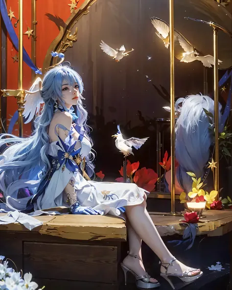((ROBIN_HONKAI STAR RAIL),((realistic, photorealistic)),(highlight hair)), Light reflection, (( HD )),((upper body)), (((best quality, masterpiece))), (masterpiece) (best quality) (detail) (8k) (HDR) (wallpaper) (cinematic lighting) (sharp focuasterpiece, ...