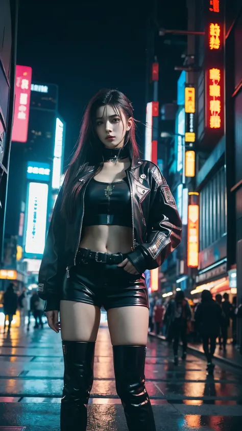A girl, in the cyberpunk city, Cyberpunk Photos, Cyberpunk 2000. role model, in a future cyberpunk city, Woman, at an cyberpunk city, cyberpunk girl, cyberpunk style, cyberpunk girl, Tokyo&#39;s Future Cyberpunk Night, in the cyberpunk city, (work of art、4...