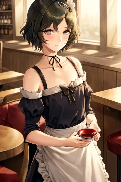 otoko_no_ko, crossdressing male maid, feminine male with masculine features, flat chest, delicate but sharp facial features, angular jawline, slender but defined shoulders, frilly maid uniforms with intricate lace details, gothic-ta style, delicate headdre...