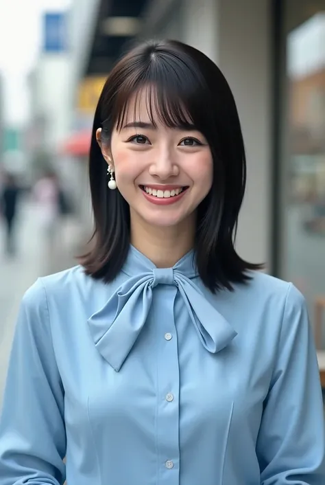 (8k, late 20th century photo, highest quality, masterpiece: 1.2), (realistic, photorealistic), (28-year-old career woman in Tokyo)
(A neat and tidy Japanese beauty with light makeup)
((Long face, well-formed eyebrows, light makeup, medium-length straight b...