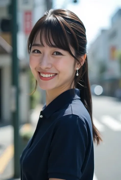 (8k, late 20th century photo, highest quality, masterpiece: 1.2), (realistic, photorealistic), (28-year-old career woman in Tokyo)
(A neat and tidy Japanese beauty with light makeup)
((Long face, neat eyebrows, light makeup, medium-length straight black ha...