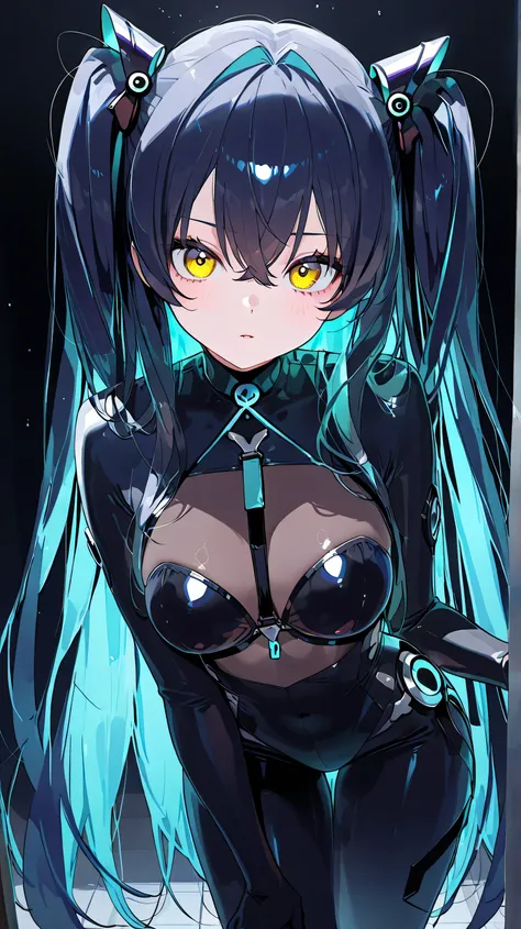 masterpiece, best quality, high resolution, very detailed 8k, very detailed, 1 girl, solo, Nikke little mermaid whose nickname is Siren, translucent skin, thin, cool, beautiful and cute girl, slender, round and tall body, medium busty breasts, twin tails, ...