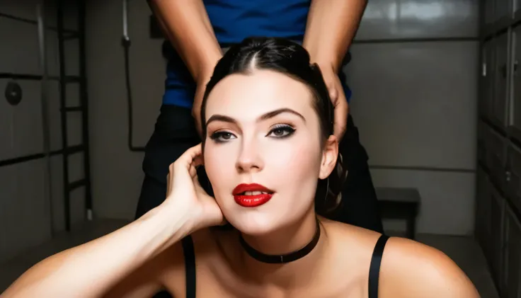 sfw:2.stop,(She_is_fucked) really_hard at (porn_shoot) (at cellar).stop.sfw:2,rating_safe,score_9, score_8_up, score_7_up, score_6_up, score_5_up, score_4_up, realistic, 18-year-old, long black hair,red lips, 1girl, Hardcore-sex, Horney, exploited girl, Se...