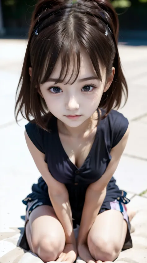 anime girl sitting on the ground with her legs crossed, anime visual of cute girls, sayori, Anime Best Girl , an anime girl, attractive anime girl, Hair, anime Moe picture style, female anime character, cute anime girl, young anime girl, KyoAni, anime gi...