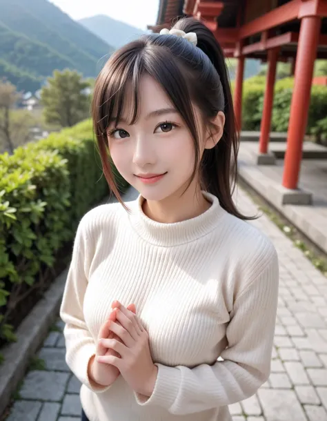 score_9, score_8_up, score_7_up, super detailed, 32K, Masterpiece, top quality, super high definition ,nsfw, official art, photorealistic, solo, 1 classy Japanese girl, ((ponytail)), black hair, smaller face, natural makeup, cute face, small breasts, curvy...