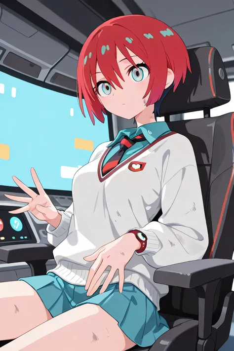 masterpiece, 最High Quality, so beautiful,  newest, recently, 【contemporary, smdfmkn      ,      Fumikane Shimada, from her surroundings,     amate yuzuriha      ,from her surroundings,solo,      amate yuzuriha      , short hair,red hair,multicolored hair, ...