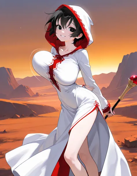 score_9, longlegs_v0.22_pony, BREAK, solo, 1 skinny girl standing, pythoness, baby face, black eyes, black short hair, BREAK, (bursting large breasts), (too short torso), (too short waist), too narrow waist, skinny legs, BREAK, smile for viewer, arched bac...