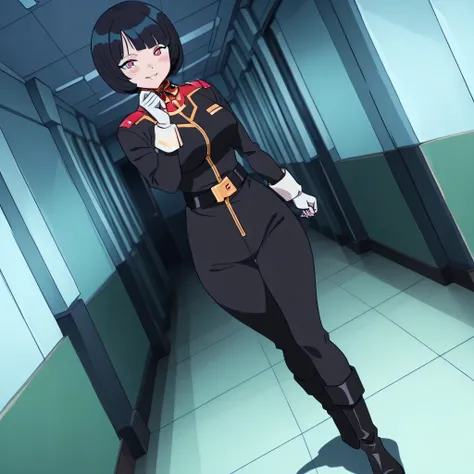 ultra-High resolution, score_9,score_8_up,score_7_up,score_6_up,score_5_up,score_4_up, BREAK, source_anime, anime screencap, uncensored, rating_explicit, Masterpiece, curvy, dark persona, looking at viewer, Fighting Stance, (((solo, 1girl))), hair ornament...