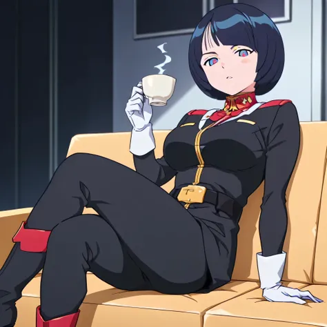 ultra-High resolution, score_9,score_8_up,score_7_up,score_6_up,score_5_up,score_4_up, BREAK, source_anime, anime screencap, uncensored, rating_explicit, Masterpiece, curvy, dark persona, looking at viewer, Fighting Stance, (((solo, 1girl))), hair ornament...