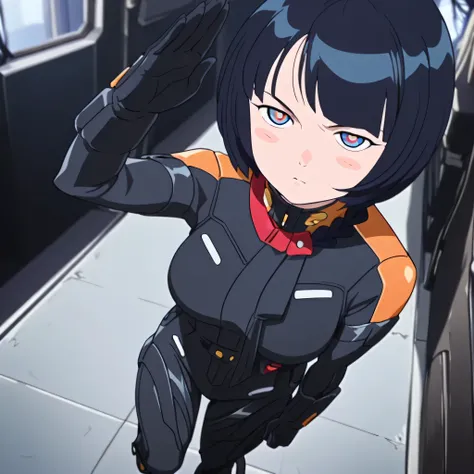 ultra-High resolution, score_9,score_8_up,score_7_up,score_6_up,score_5_up,score_4_up, BREAK, source_anime, anime screencap, uncensored, rating_explicit, Masterpiece, curvy, dark persona, looking at viewer, Fighting Stance, (((solo, 1girl))), hair ornament...