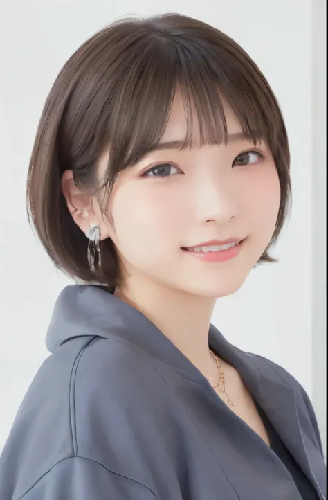 beautiful Japanese woman ,(Winter clothes:1.2), 20 years old、 Down Jacket、shirt、necklace、、 ( RAW photo, best quality), (reality, realistic :1.4), clean looking 、iris、 Very Detailed Eyes and Face , beautiful detailed nose, beautiful eyes , perfect anatomy o...