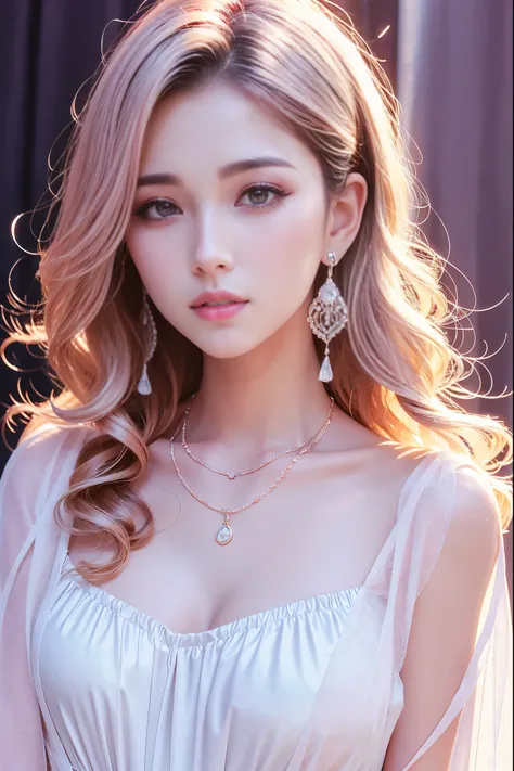 Highest Quality,masterpiece, max resolution,Brilliant Light and Shadows,Contrast,beautiful Japanese woman,she's looking at the camera,Highest Qualityのリアルな質感の肌,Highest Qualityのテクスチャのhair, natural bob,wavy hair with a graceful expression, hair,Perfect round ...
