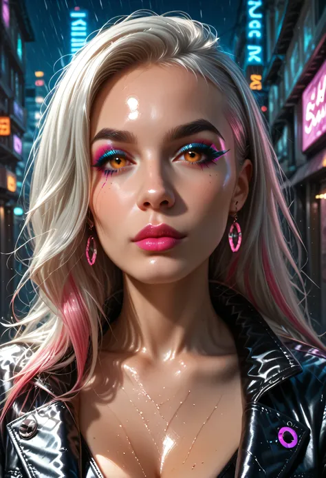 hyper-realistic detail, 8K resolution, ultra-sharp focus, dramatic shadows, cinematic lighting, high fashion aesthetic, dark background, glittering skin, platinum blonde hair, highly cinematic, ethereal glow, 8K, depth of field, focused subject, dynamic an...