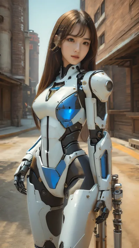 (((masterpiece))), (realism, realism texture), (top Quality, High Quality, top resolution, high resolution), ultra detailed, (high detailed), beautiful robot girl, she is incredible machine, incredible Super beautiful girl), beautiful smooth face girl, (be...