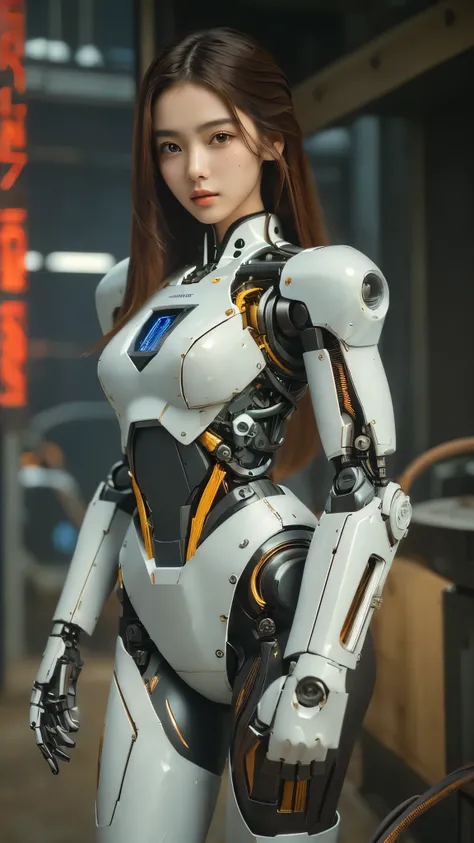 (((masterpiece))), (realism, realism texture), (top Quality, High Quality, top resolution, high resolution), ultra detailed, (high detailed), beautiful robot girl, she is incredible machine, incredible Super beautiful girl), beautiful smooth face girl, (be...