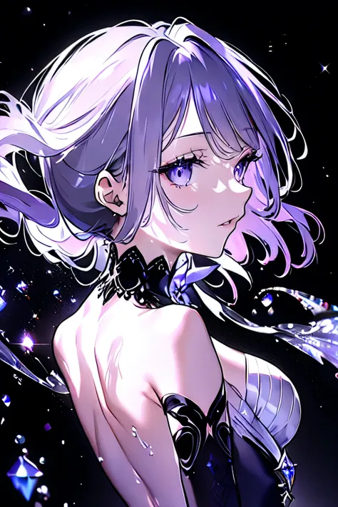 High definition RAW color art, Animation,sculptures, Silver Marble Skin, (((Ultra detailed elegant))), Magical atmosphere, (Detailed skin, Texture (Intricately detailed, Fine detail, ultra-detailliert), crimson moonlight, depth of fields, Bokeh, Silky Touc...
