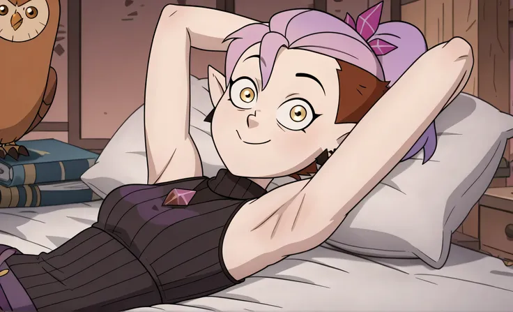 score_9, score_8_up, score_7_up, masterpiece, best quality, amazing quality, anime screencap, anime coloring, source_cartoon, source_anime, BREAK, 1girl, solo, the_owl_house, show_accurate, accurate_art_style, flat_color, flat_colors, vibrant, the_owl_hous...