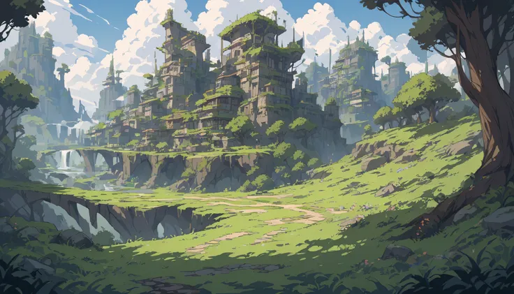 Concept environmental landscape buildings