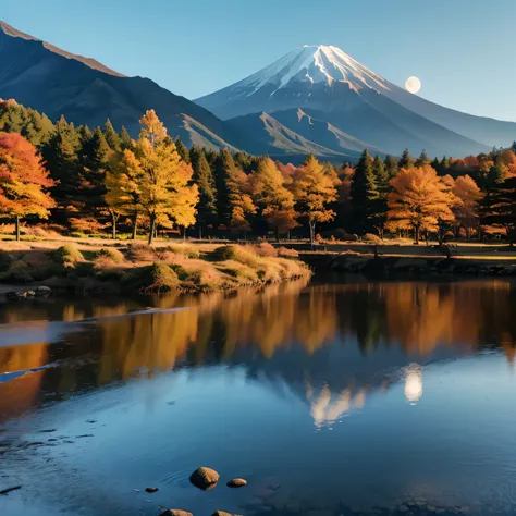professional job、Ultra-delicate、 beautiful pictures 、great、空のAmazing反射、Incredible Reflections、Beautiful reflection、great写真、素晴らしくSpectacularな、Diamond Fuji、Mt. Fuji、 moonprofessionalな品質,super precise,Beautiful pictures ,Amazing,空に映るAmazing反射,信じられないほどのBeautif...