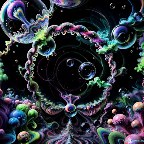 Pure light emerging from vibrant colors in a psychedelic dream, shimmering glass morphing out of colors, tripped out detailed patterns in all colors, perfectly formed symmetrical spheres and glowing reflective bubbles, attention to detail on the bubbles a...