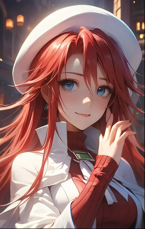 (((SFW、Highest quality、 first class masterpiece 、normal body 、32k、detailed face、super precise、normal hand、5 fingers、Highest)))、Atti(summon night)、Aty(summon night)、Beautiful Girl、Red-silver hair、 flowing hair 、beautiful breasts、slender、 slim、 can be used、r...