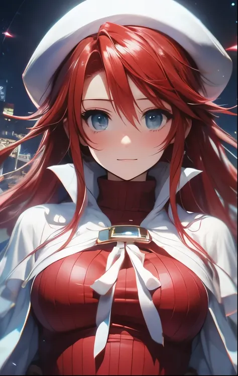 (((SFW、Highest quality、 first class masterpiece 、normal body 、32k、detailed face、super precise、normal hand、5 fingers、Highest)))、Atti(summon night)、Aty(summon night)、Beautiful Girl、Red-silver hair、 flowing hair 、beautiful breasts、slender、 slim、 can be used、r...