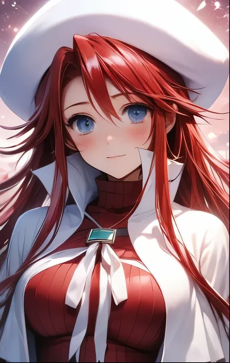 (((SFW、Highest quality、 first class masterpiece 、normal body 、32k、detailed face、super precise、normal hand、5 fingers、Highest)))、Atti(summon night)、Aty(summon night)、Beautiful Girl、Red-silver hair、 flowing hair 、beautiful breasts、slender、 slim、 can be used、r...