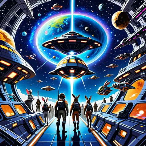 the galaxy that spreads beyond space、brought this information back to Rabbitnia、they are planning to plunge the universe into chaos、rabbits evolve and play a secret role as smart spies across the galaxy、agent R、007、 Mission Impossible 、High intelligence、An...