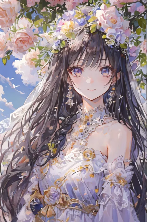 {{{{masterpiece}}}}, {{{Very Detailed}}}, {{{high resolution}}}, {{good anatomy}}, (((Highest Quality))), ((非常に繊細でbeautiful)), {{ very elaborate and delicate }}, {8k CG wallpaper}, {{Illustrations}},１women in hair、small face、(((slender figure、 Slim waist、s...