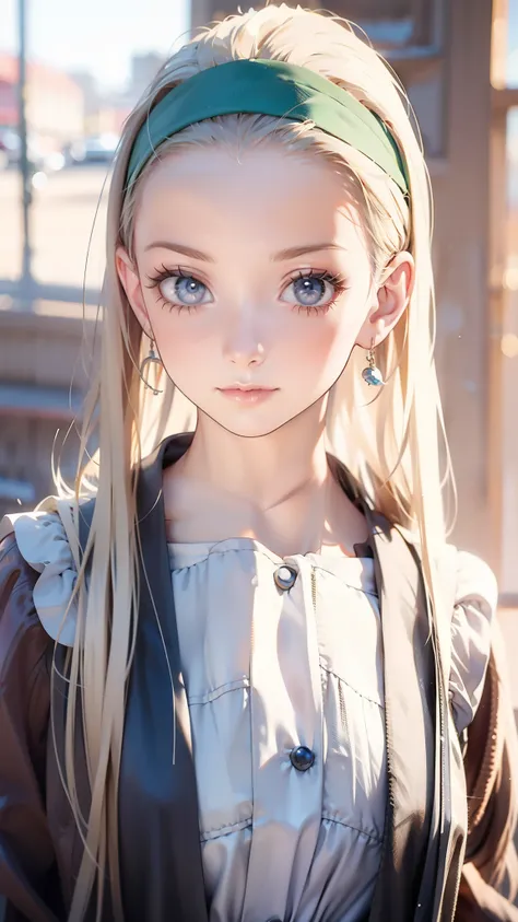  Gold,blue eyes,headband