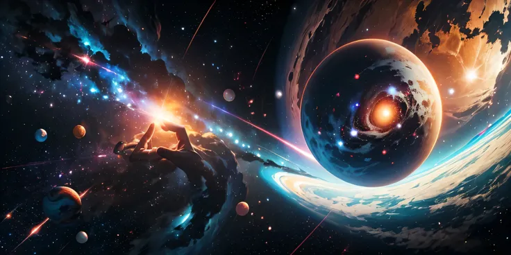 God creating the universe