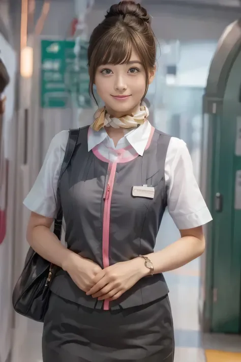 (masterpiece:1.2, Highest Quality:1.2), 32kHDR, high resolution, (alone、From the Surrounding Environment)、( station(at)streetcar(Romendensha) expression full of anticipation conveys the atmosphere of 、Professional Lighting)、Empty station(at)streetcar(Rome...