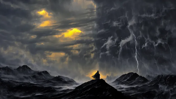 Beautiful Scenery Works, thunderstorm, Desolate Earth, Thunder, Lonely atmosphere , Phenomena and the Subconscious, The rain continues to fall , now、 this moment , Feeling Hopeful , Overcoming Fear and Anxiety,