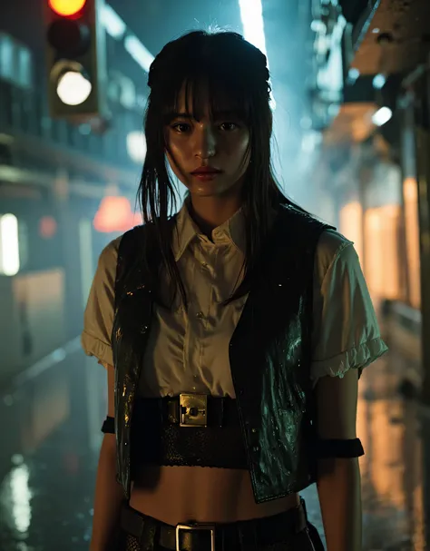 (((19th century Western-style spaceship:2.0))),(((HR Giger style cyberpunk atmosphere:2.0))),(((maid:2.0))),standing,((full body:2.0)),One woman,(cute face:1.7),(Beautiful well-balanced face :1.7),((long hair with bangs:2.0)),(Wavy Black Hair:1.5),(beautif...
