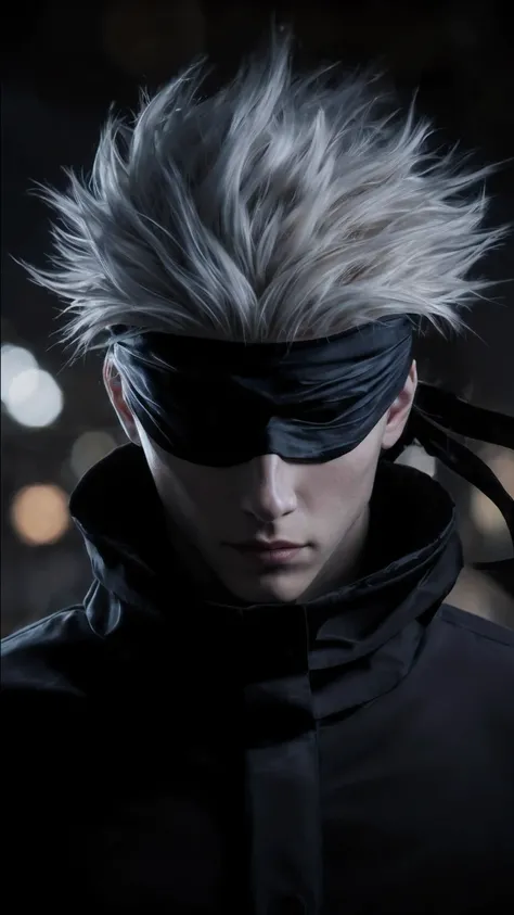 score_9, score_8_up, score_7_up, source_anime, detailed, wallpaper, beautiful details, gojo satoru, jujutsu kaisen, 1man, male focus,ultra-realistic, cinematic portrait, white spiky hair, windswept hairstyle, smooth flawless skin, detailed facial structure...