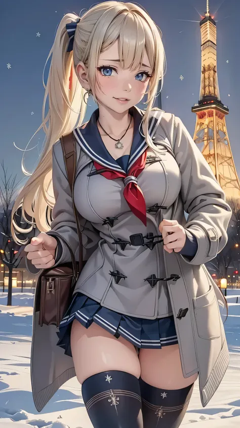 ((((perfect anatomy, super detailed skin)))), 1 girl, japanese, high school girl, shiny skin, large breasts:0.5, looking away, looking up, watching the view, from below,
beautiful hair, beautiful face, beautiful detailed eyes, (long hair:1.7, side ponytaa...