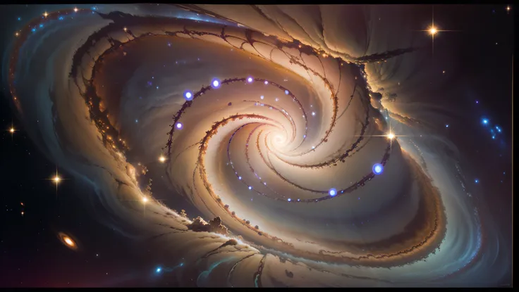 star々が渦巻くMilky Way, plants and bright spirals, Space and, Milky Wayの光のカラー, Milky Way色, splashes of neon Milky Way, swirling Milky Way, カラフルなMilky Wayのテーマカラー, The colors of the universe, galaxy, Milky Way swirling around, 美しいMilky Way, Milky Wayの色合, 明るいstar...