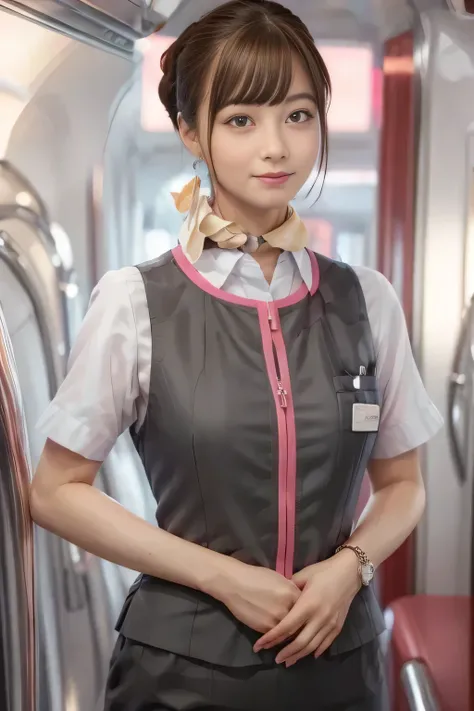 (masterpiece:1.2, Highest Quality:1.2), 32kHDR, high resolution, (alone、From the Surrounding Environment)、( station(at)streetcar(Romendensha) expression full of anticipation conveys the atmosphere of 、Professional Lighting)、Empty station(at)streetcar(Rome...