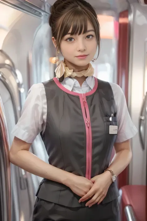 (masterpiece:1.2, Highest Quality:1.2), 32kHDR, high resolution, (alone、From the Surrounding Environment)、( station(at)streetcar(Romendensha) expression full of anticipation conveys the atmosphere of 、Professional Lighting)、Empty station(at)streetcar(Rome...