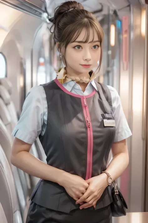 (masterpiece:1.2, Highest Quality:1.2), 32kHDR, high resolution, (alone、From the Surrounding Environment)、( station(at)streetcar(Romendensha) expression full of anticipation conveys the atmosphere of 、Professional Lighting)、Empty station(at)streetcar(Rome...