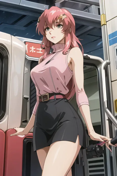 Pink Hair at the Root,nice smiles,Can you draw a woman looking at a train,can you draw a woman waiting in front of the car in front of you,東京の地下鉄ホームでwaiting for the train女性は描けますか, ,congestion,waiting for the train,fun,Underground railway stations ,The sign...