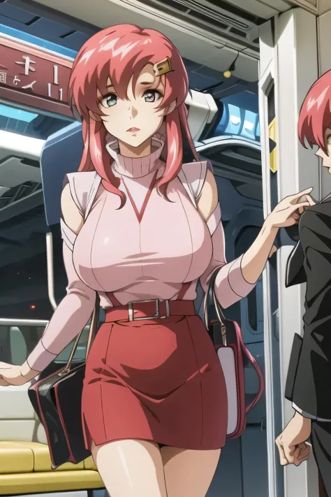 Pink Hair at the Root,nice smiles,Can you draw a woman looking at a train,can you draw a woman waiting in front of the car in front of you,東京の地下鉄ホームでwaiting for the train女性は描けますか, ,congestion,waiting for the train,fun,Underground railway stations ,The sign...