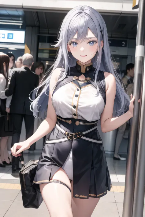 ，nice smiles，Can you draw a woman looking at a train，can you draw a woman waiting in front of the car in front of you，東京の地下鉄ホームでwaiting for the train女性は描けますか， ,congestion,waiting for the train，fun，Underground railway stations ，The sign hanging on the wall，...