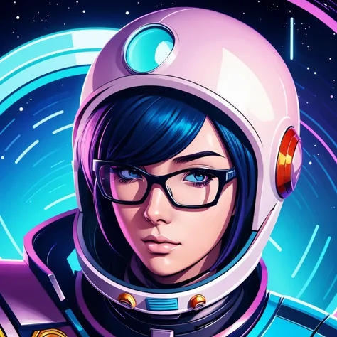 a close up of a woman wearing a helmet and glasses, portrait anime space cadet girl, portrait armored astronaut girl, lois van baarle and rossdraws, rossdraws | afrofuturism, inspired by Lois van Baarle, by Lois van Baarle, jen bartel, sci-fi digital art i...
