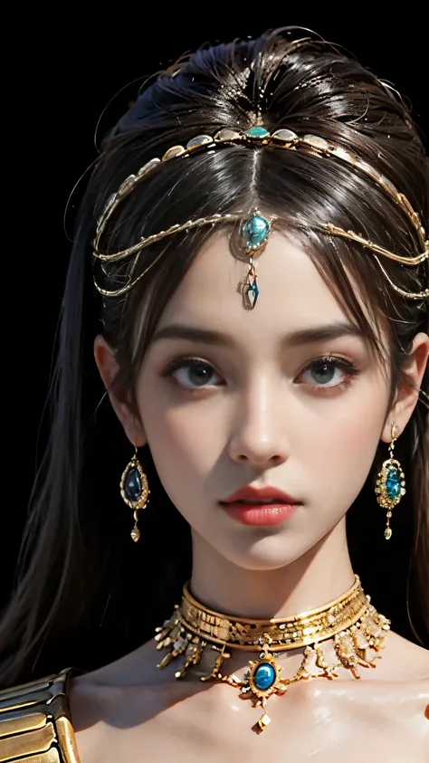 Egyptian Cleopatra Style Gals、Incredibly Beautiful Ratio、Fascinating Beauty、western style、9 heads,(Highest Quality, masterpiece:1.4), (realism:1.2), (realistic:1.2), (absurd:1.2), (realistic:1.3), 1 person'S,realistic Skin,1 personで,( とてもbig eyes,atten...