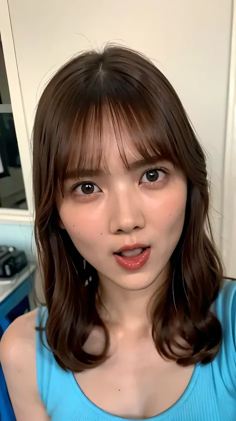 ((disposable film camera, instax)),(masterpiece,best quality:1.4),(8k,raw photo,photo realistic:1.2),shiny skin,detailed skin,detailed face,detailed eyes,1girl,Japanese idol,beautiful face,47 years old, (((nfsw))), (short wavy hair), ((upper body)), ((smal...