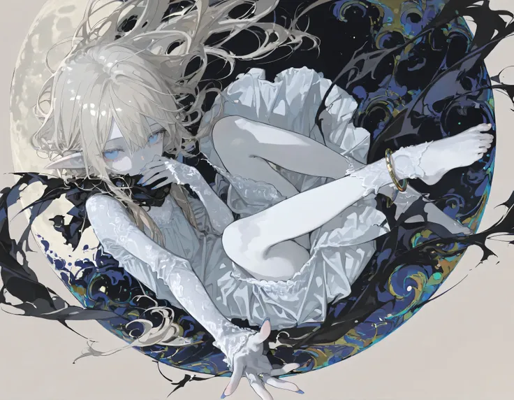{{{masterpiece}}}, {{{best quality}}}, {{ultra-detailed}}, {illustration}, {{an extremely delicate and beautiful}},(beautiful detailed eyes),(levitating girl,toddler,,elf, white skin,solo,Expressionless),(masterpiece, Best Quality, Very detailed, character...