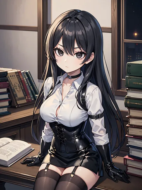 (masterpiece), (best quality:1.3),8K,very light, (ultra realista),seductive woman, (High Quality, high resolution, fine details), realistic style woman , Perfect woman, rostro perfecto, face, ((medium breasts)), serious expression, serious look, ((Long op...