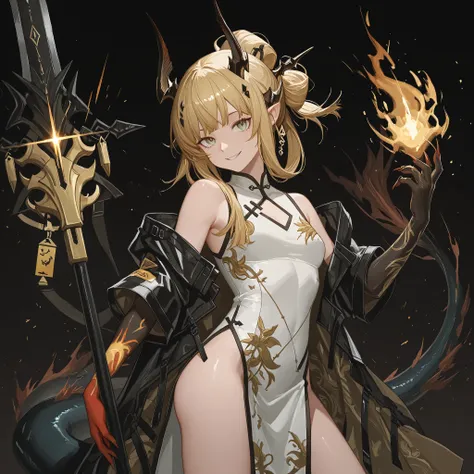Solo, 1 girl, small and short body, small character, short character, short character, character 1.50 meters tall, small and short body, young character, character;
Golden hair, the character's hairstyle must be the same as Reed, the Flame Shadow from "A...